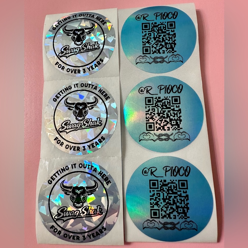 50 ct. Custom 2” Round Thank You, QR Code, or FRAGILE Stickers - Picture 4 of 16